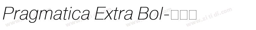 Pragmatica Extra Bol字体转换